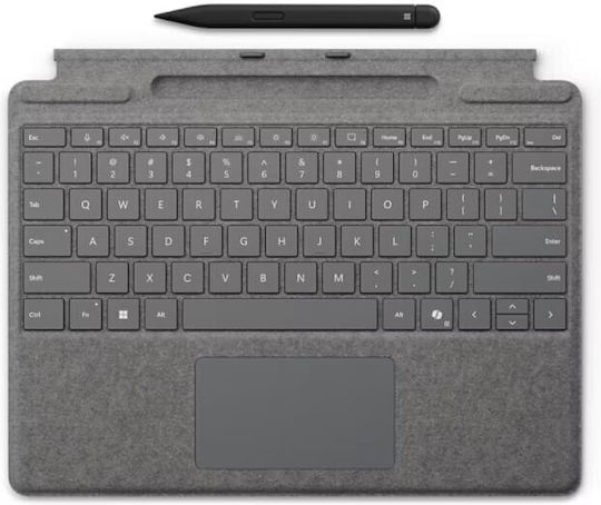 Microsoft Surface Pro Πληκτρολόγιο για Tablet Αγγλικό US Platinum