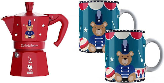 Bialetti Moka Express Ηλεκτρικό Μπρίκι Espresso 6cups Κόκκινο