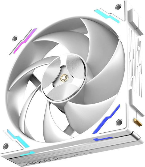 Tcomas FC700PRO Case Fan 120mm με ARGB Φωτισμό και Σύνδεση 4-Pin PWM Λευκό