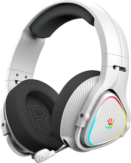 A4Tech MR710 Ασύρματο Over Ear Gaming Headset με σύνδεση 3.5mm / Bluetooth Λευκό