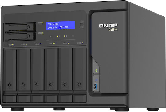 QNap TS-H886-D1602-8G NAS Tower με 6 θέσεις για HDD/SSD και 4 θύρες Ethernet