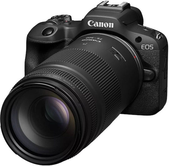 Canon EOS R100 Mirrorless Φωτογραφική Μηχανή Kit (RF-S 18-45mm f/4.5-6.3 IS STM + RF 75-300mm f/4-5.6 IS STM) Μαύρη