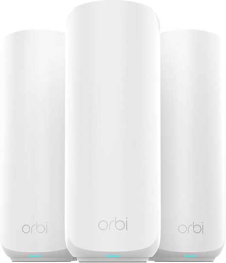 NetGear Orbi 373 WiFi Mesh Network Access Point Wi‑Fi 7 Dual Band (2.4 & 5GHz) σε Τριπλό Kit