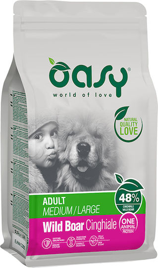 Oasy World Of Love 12kg Ξηρά Τροφή για Ενήλικους Σκύλους Μεσαίων & Μεγαλόσωμων Φυλών με Αγριογούρουνο
