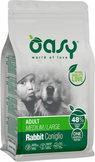 Oasy World Of Love 2.5kg Ξηρά Τροφή για Ενήλικους Σκύλους Μεσαίων & Μεγαλόσωμων Φυλών με Κουνέλι