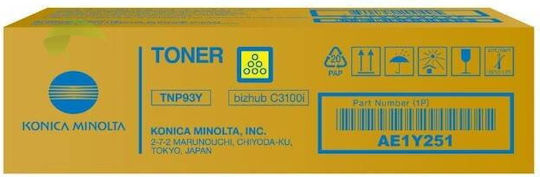 Konica Minolta TNP-93Y Γνήσιο Toner Laser Εκτυπωτή Κίτρινο