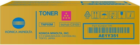 Konica Minolta TNP-93M Γνήσιο Toner Laser Εκτυπωτή Ματζέντα