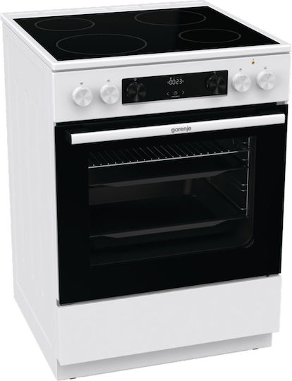 Gorenje GEC6C40WD Κουζίνα 71lt με Κεραμικές Εστίες Π60εκ. Λευκή