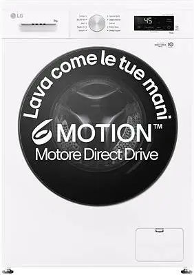 LG Πλυντήριο Ρούχων 9kg με Τεχνολογία Ατμού 1400 Στροφών F4NX1009NWB