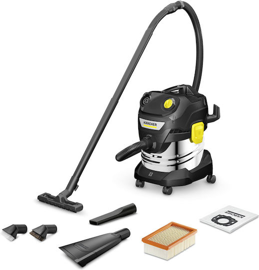 Karcher Wd 4 S Go!further Σκούπα Υγρών / Στερεών 1100W με Ανοξείδωτο Κάδο 20lt