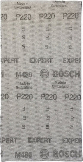 Bosch Expert M480 Γυαλόχαρτο K220 115x480mm Σετ 50τμχ 2608900773