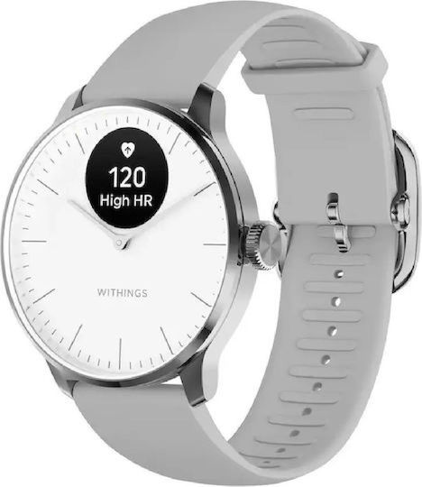 Withings ScanWatch Light Stainless Steel 37mm Αδιάβροχο με Παλμογράφο (Silver)