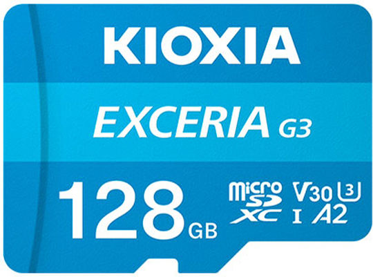 Kioxia microSDXC 128GB Class 10 U3 V30 A2 UHS-I με αντάπτορα