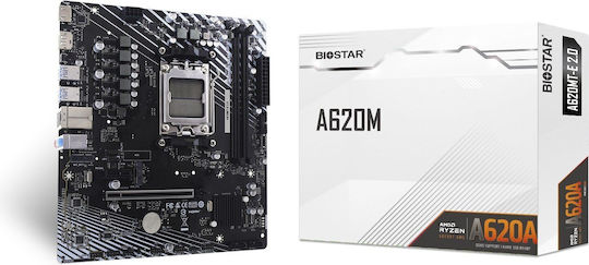 Biostar A620MT-E 2.0 Motherboard Micro ATX με AMD AM5 Socket