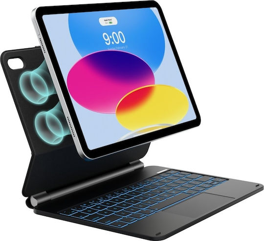 Typecase Flip Cover Ανθεκτική με Πληκτρολόγιο Μαύρη (iPad 11 A16 2025, iPad 10.9 2022)