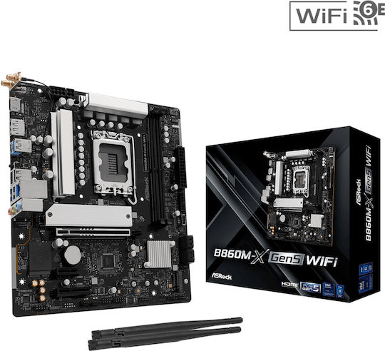 ASRock B860M-X GEN5 WIFI Motherboard Micro ATX με Intel 1851 Socket