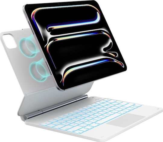 Typecase Edge Flip Cover Ανθεκτική με Πληκτρολόγιο Λευκή (iPad Pro 13 2024/2025)