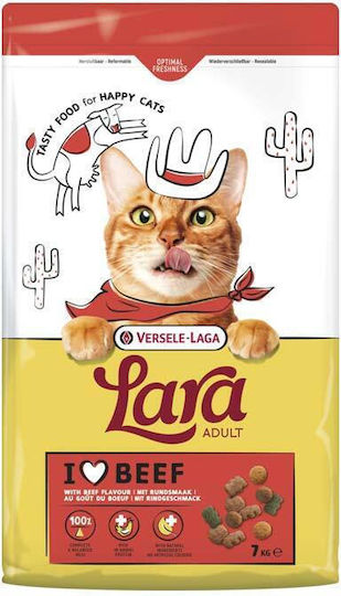 Lara Ξηρά Τροφή για Ενήλικες Γάτες με Βοδινό / Μοσχάρι 7kg