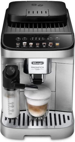 De'Longhi Magnifica Evo Milk Αυτόματη Μηχανή Espresso 1450W Πίεσης 15bar για Cappuccino με Μύλο Άλεσης Μαύρη