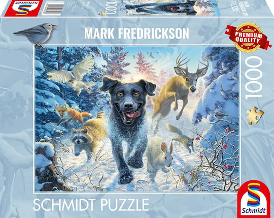 Fredrickson: Labrador In Snow Puzzle 2D 1000pcs