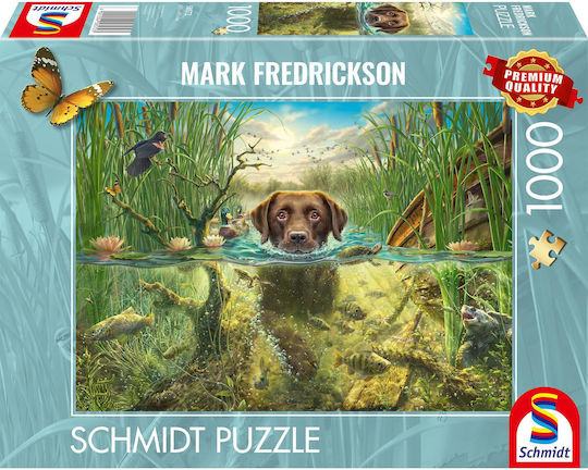 Fredrickson: Brown Labrador In Cool Water Puzzle 2D 1000pcs