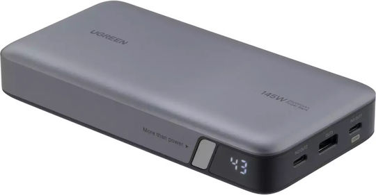 Ugreen PB205 Power Bank 25000mAh 145W με Θύρα USB-A και 2 Θύρες USB-C Power Delivery / Quick Charge 3.0 Γκρι