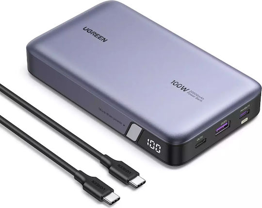 Ugreen PB720 Power Bank 20000mAh 100W με Θύρα USB-A και 2 Θύρες USB-C Power Delivery / Quick Charge 2.0 / Quick Charge 3.0 Γκρι