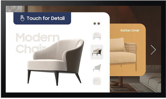 Samsung Lcd Monitor Samsung Qm32c-t Touchscreen 32 Inch Full Hd 400 Cd/m² 60 Hz 8 Ms Ethernet Lan Wi-fi Hdmi Usb Multicolor Black