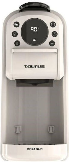 Taurus Mokabari Καφετιέρα για Κάψουλες Πίεσης 20bar Λευκή