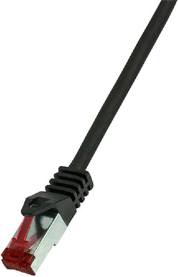 LogiLink S/FTP Cat.6 Καλώδιο Δικτύου Ethernet 0.25m Μαύρο 1τμχ CQ2013S