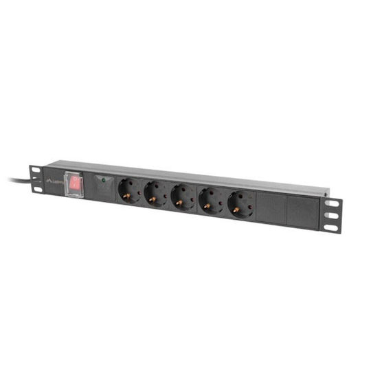 Lanberg Πολύπριζο Rack PDU-05F-0200-BK 1τμχ