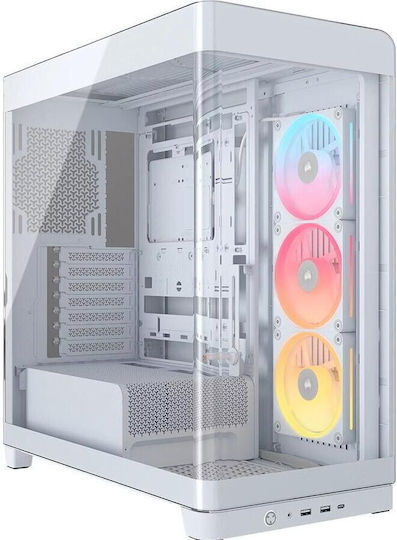 Corsair Frame 4500X LX-R RGB Gaming Midi Tower Κουτί Υπολογιστή με Πλαϊνό Παράθυρο Λευκό