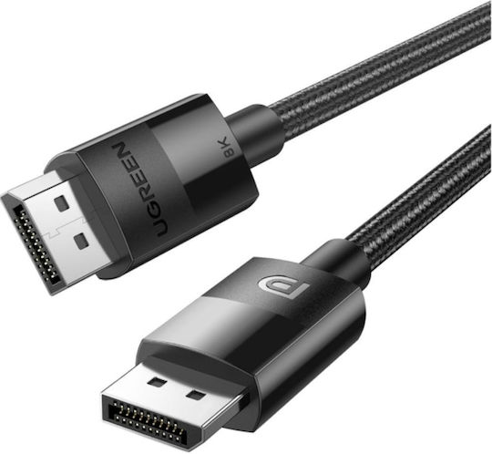 Ugreen Cable DisplayPort male - DisplayPort male 1m Μαύρο (80390)