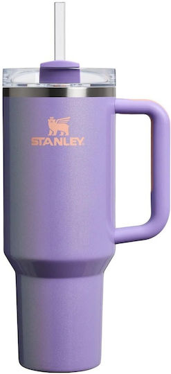 Stanley Flowstate Handled Tumbler Θερμός Ανοξείδωτο BPA Free 1.18lt Periwinkle Shimmer Purple με Καλαμάκι και Λαβή 10-10825-420