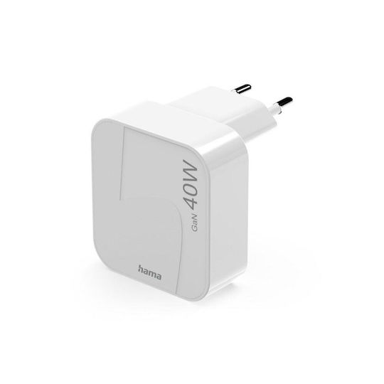 HAMA Φορτιστής Χωρίς Καλώδιο GaN με 2 Θύρες USB-C 40W Λευκός (00201955)