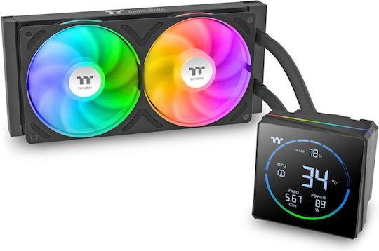 Thermaltake TH240-S V3 ARGB Sync (v3) Υδρόψυξη Επεξεργαστή Διπλού Ανεμιστήρα 120mm για Socket AM4/AM5/1700/1200/115x