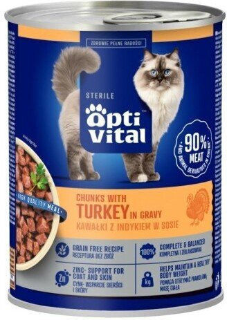 PreVital Υγρή Τροφή για Γάτες σε Κονσέρβα με Γαλοπούλα 415gr