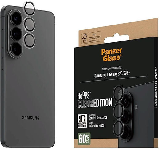 PanzerGlass Hoops Προστασία Κάμερας Tempered Glass Διάφανο για το Samsung Galaxy S26 / S26 Plus PG88885
