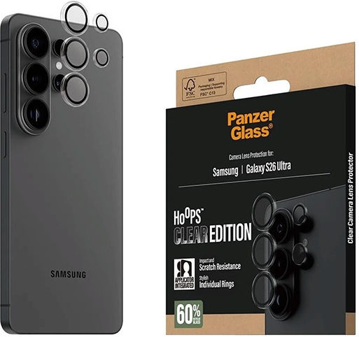 PanzerGlass Hoops Προστασία Κάμερας Tempered Glass Διάφανο για το Samsung Galaxy S26 Ultra PG34551