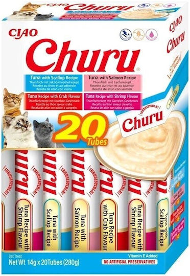Λιχουδιές Σνακ Γάτας Inaba Ciao Churu Box Tuna Mix 20 X 14g