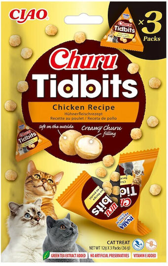Υγρή Τροφή Γάτας Inaba Churu Tidbits Chicken 3x12g