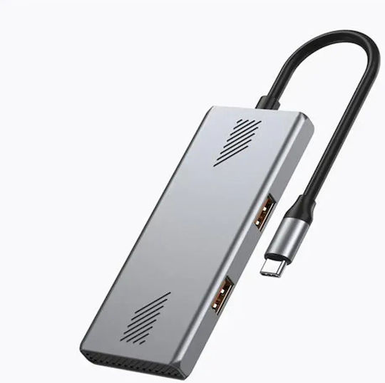 Gembird USB 3.2 Hub 4 Θυρών με σύνδεση USB-C Ασημί UHB-CM-U310-A2C2-01