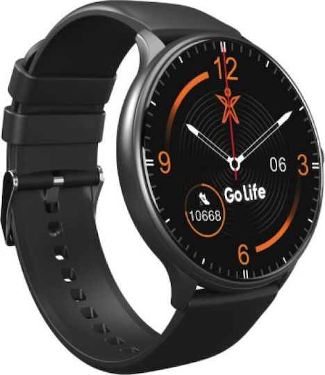 SBS Roundtrack Smartwatch με Παλμογράφο (Μαύρο)