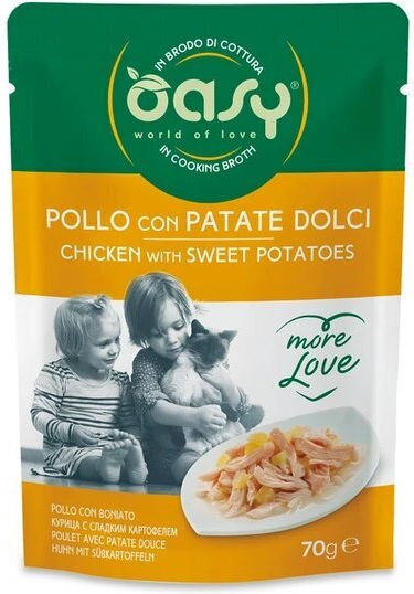 Oasy Love Υγρή Τροφή για Ενήλικες Γάτες σε Φακελάκι με Κοτόπουλο 70gr
