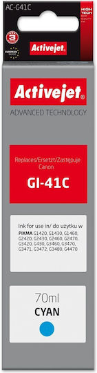 Active Jet Συμβατό Μελάνι Εκτυπωτή InkJet Canon Gi-41c 4543c001 70ml Κυανό 1τμχ AC-G41C