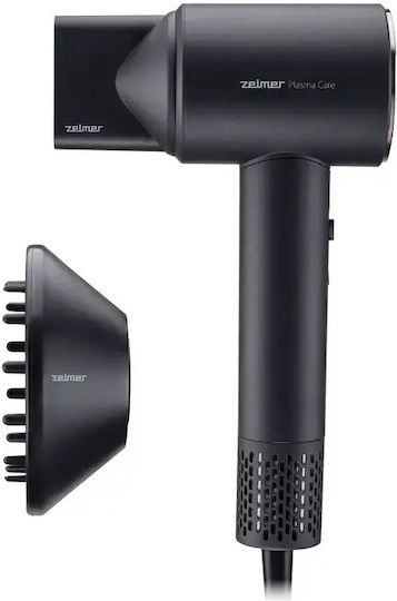 Zelmer Zhd9004 Plasma Care Hair Dryer Ionization Diffuser Cold Air 1600w 2 Speeds 3 Temperatures