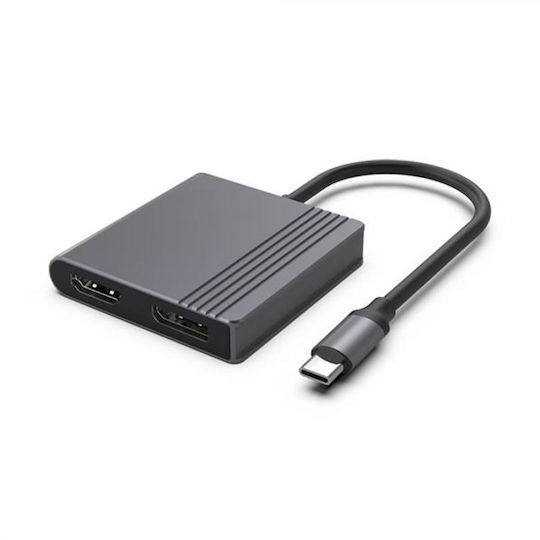 Cablexpert USB-C Docking Station με HDMI 4K PD και σύνδεση 2 Οθονών Μαύρο (A-CM-HDMIFDPF-01)