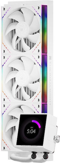 Thermalright Peerless Vision Υδρόψυξη Επεξεργαστή Τριπλού Ανεμιστήρα 120mm για Socket AM4/AM5/1700/1200/115x με ARGB Φωτισμό Λευκή