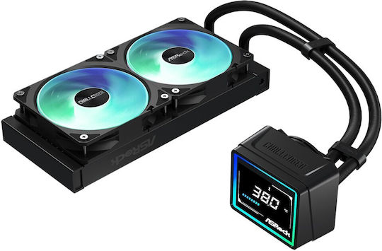 ASRock Challenger 240 Digital Υδρόψυξη Επεξεργαστή Διπλού Ανεμιστήρα 120mm για Socket AM4/AM5/1700 με ARGB Φωτισμό