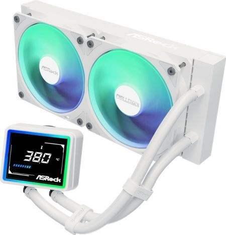 ASRock Challenger 240 Digital Υδρόψυξη Επεξεργαστή Διπλού Ανεμιστήρα 120mm για Socket AM4/AM5/1700 με ARGB Φωτισμό Λευκή